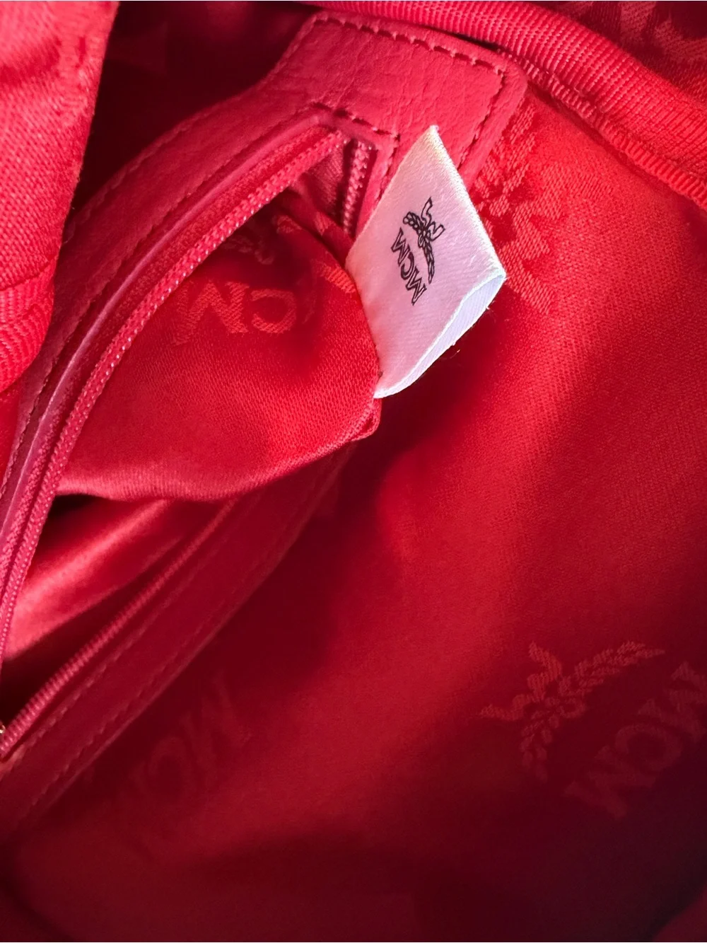MCM Red Backpack- small